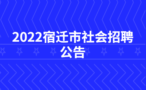 2022宿迁市社会招聘公告